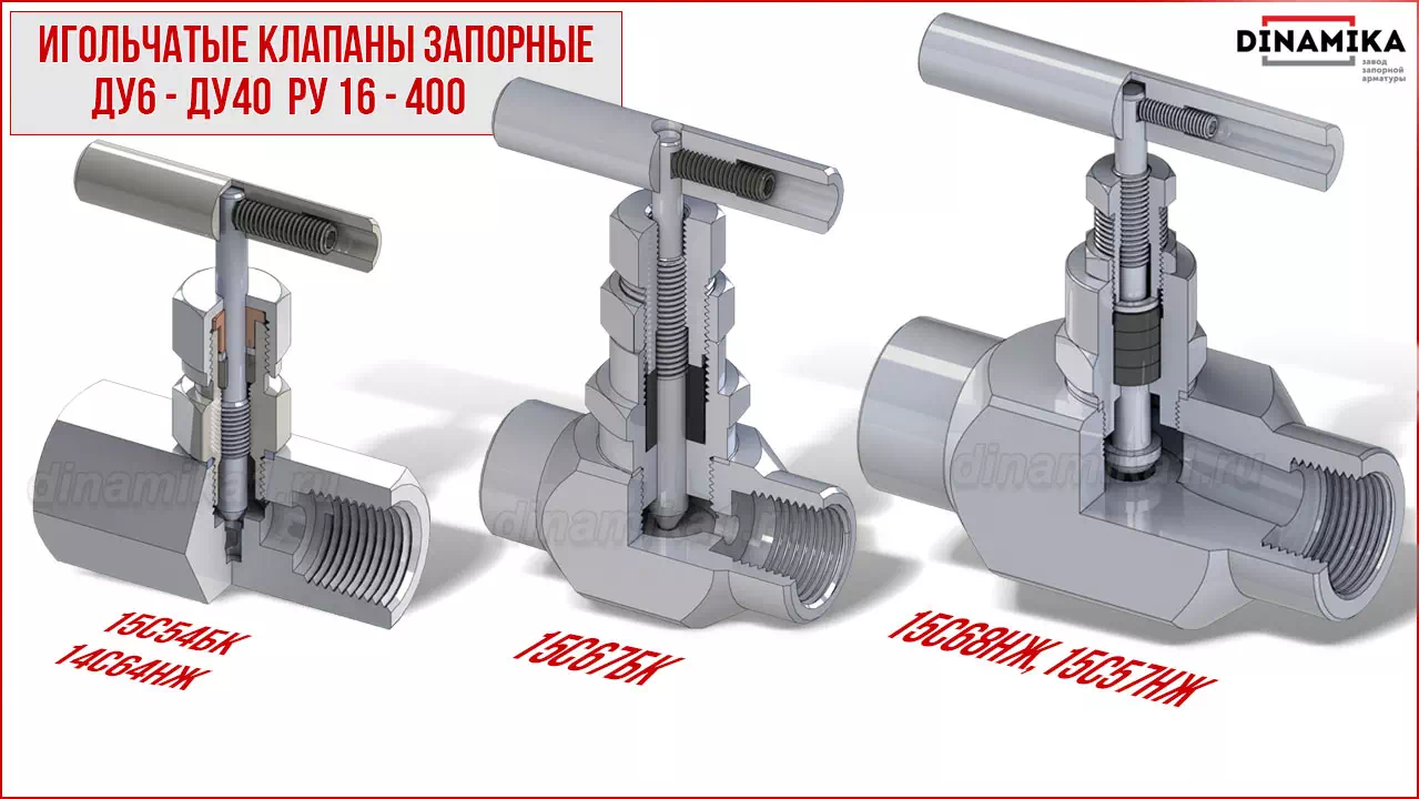 Резьбовые клапаны игольчатые муфтовые в Ярославле